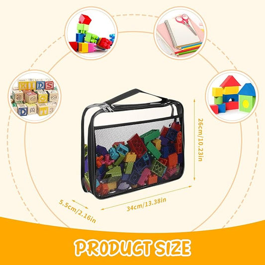 8 Packs Toy Storage Bags with Zipper, Reusable Toy Storage Organizer with - Image 2