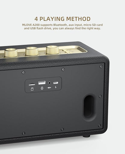 MLOVE A200 Portable Retro Bluetooth Speaker - Image 4