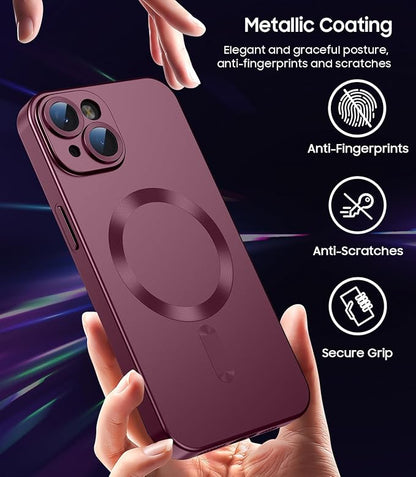 Magnetic for iPhone 13 Case Slim Soft Silicone Bumper Shockproof Metallic - Image 6