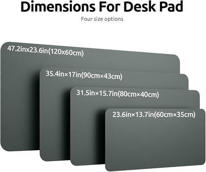 YSAGi Leather Desk Protector, Office Mat, Large Mouse Mat, Non-Slip PU Leather - Image 4