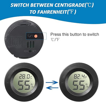 Weewooday Mini Hygrometer Thermometer Digital LCD Monitor Indoor/Outdoor Room - Image 4