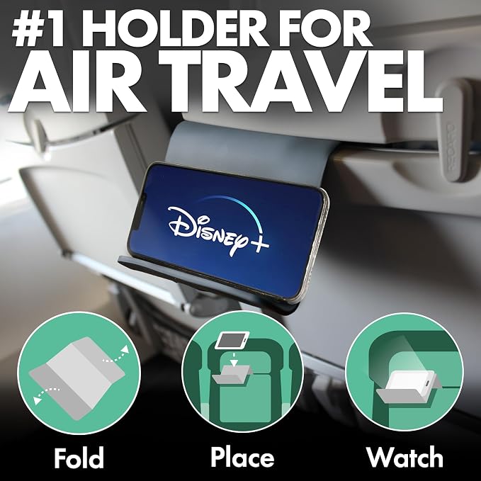 Folden Airplane Phone Holder, Flexible Tablet and Cell Phone Holder, Folding - Image 2