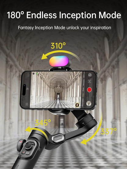 Gimbal stabilizer for Smartphone, Gesture Control/face Tracking, Magnetic Fill - Image 4