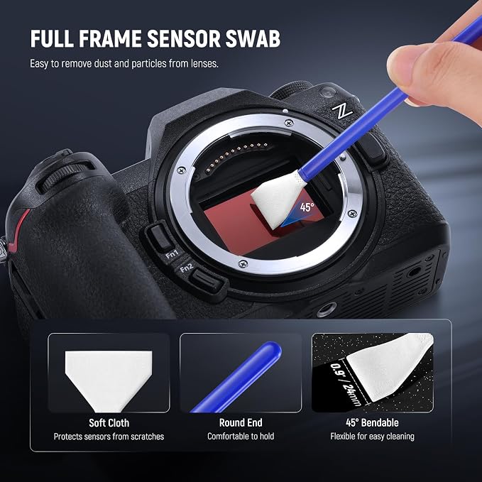 NEEWER 16 in 1 Camera Lens Cleaning Kit, 1x Brush + 1x Air Blower + 1x Cleaning - Image 6