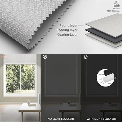 SmartWings Motorized 100% Blackout Shades Blinds, Custom Size, Cordless Window - Image 5