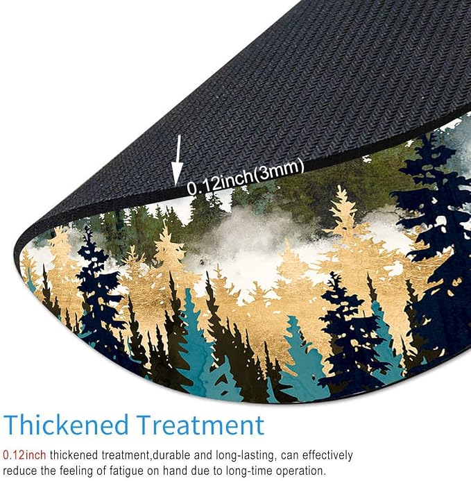 Round Mouse Pad, Abstract Mountain Design Mouse Pad, Custom Cute Mouse Pads - Image 3