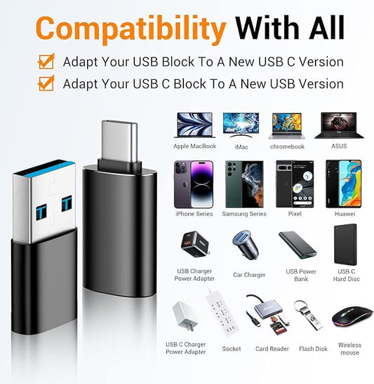Temdan USB to USB C Adapter , Car Charger OTG Converter Compatible - Image 2