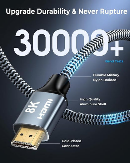 8K HDMI Cable 1ft, 48Gbps High Speed HDMI 2.1 Cable, HDMI Cord 8K@60Hz 4K@120Hz - Image 6