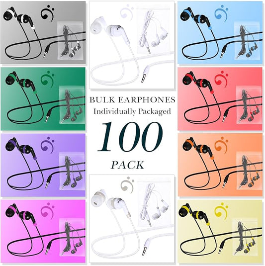 Kanayu 100 Pack Wired Earbuds Bulk - Image 2