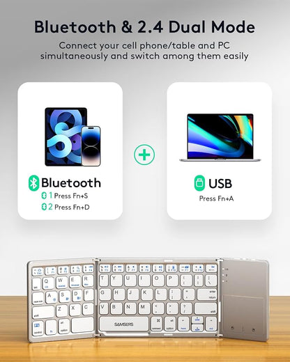 Samsers Multi-Device Foldable Bluetooth Keyboard - Image 2