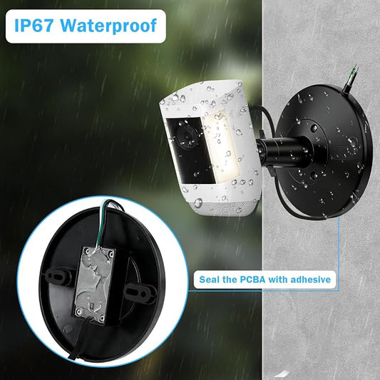 Hardwired Kit for Ring Cams, IP67 Waterproof Design for Outdoor or Indoor Use - Image 2