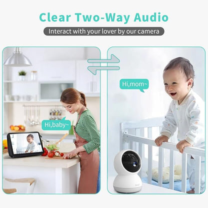 Indoor Camera, 3K HD Indoor Security Camera, 360° Pan/Tilt Pet Camera, 2-Way - Image 5