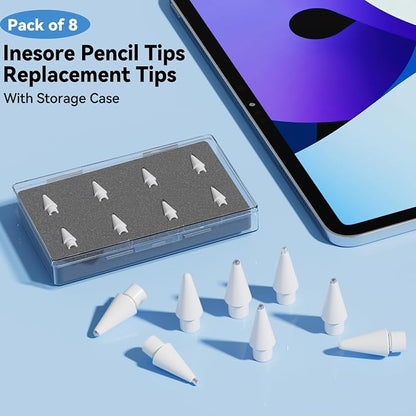 Inesore 8 Pack for Apple Pencil Tips Replacement Accessories, Compatible - Image 6