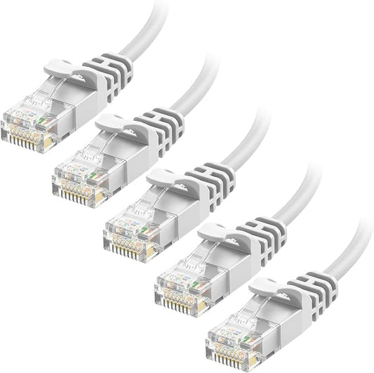 Cable Matters 10Gbps 5-Pack Snagless Short Cat 6 Ethernet Cable - 1ft by CableMatters
