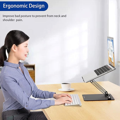 BESIGN LS10 Aluminum Laptop Stand, Ergonomic Adjustable Notebook Stand - Image 4