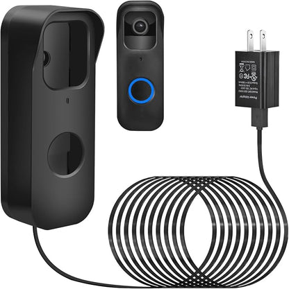 2in1 Power Cable with Adapter & Adhesive Doorbell Mount Compatible with Blink by delilyn