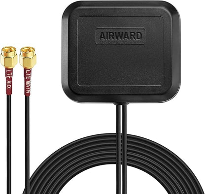 Superbat 4G LTE Antenna MIMO Magnetic Mount Omni-Directional Dual SMA Male by SUPERBAT