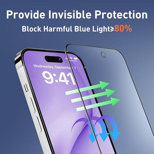 MOCOLL 2PCS for iPhone 14 Screen Protector 6.1 inch Anti Blue Light HD Clear - Image 2