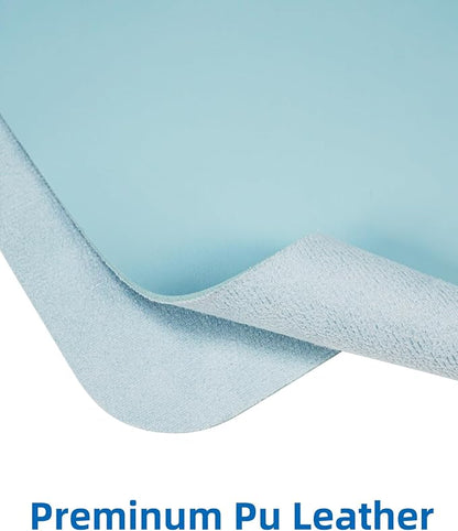 Leather Desk Pad Protector, Mouse Pad, Office Desk Mat, Non-Slip PU Leather - Image 2