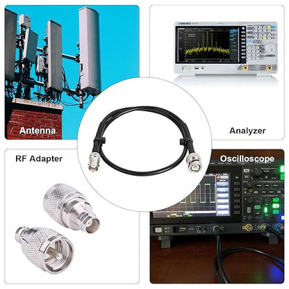 MOOKEERF BNC Male to BNC Female Coaxial Cable 50 ohm RG8X Coax Ultra Low Loss - Image 4