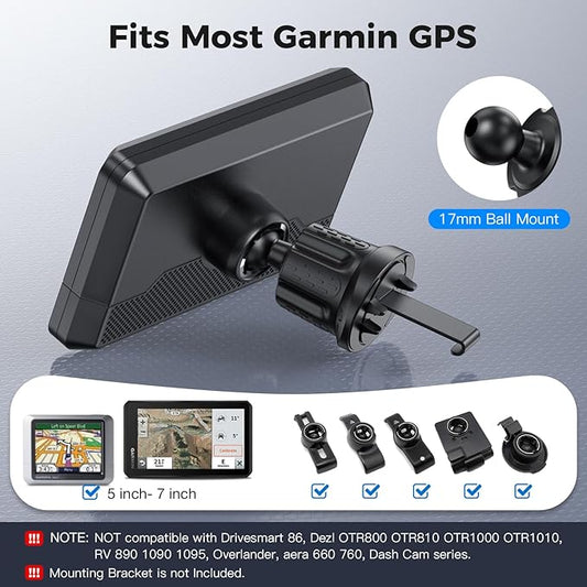Garmin GPS Car Mount – Upgraded Metal Hook Air Vent Holder, 17mm Ball Air Vent - Image 2