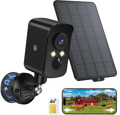 4G LTE Cellular Security Camera Wireless Outdoor, No WiFi Needed, 300° Pan by Proectwhatmatters