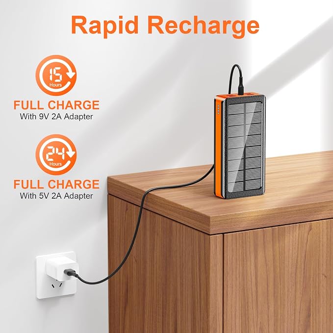 Solar Power Bank 66800mAh Portable Charger - Image 4