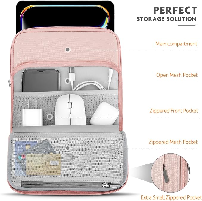 MoKo 12.9 Inch Tablet Sleeve Bag Carrying Case - Image 6