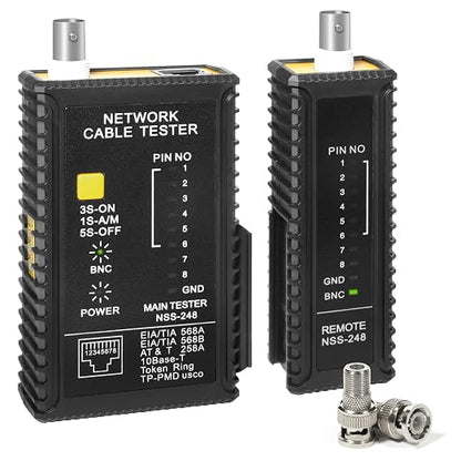 Dual-Function Coaxial & RJ45 Network Cable Tester by Brileine