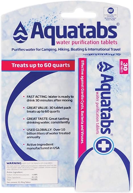 Aquatabs 49mg Water Purification Tablets. Water Filtration System by AquatabsWaterPurification