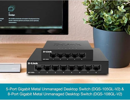 D-Link 5-Port Gigabit Unmanaged Ethernet Switch, Silent Fanless, Sturdy Metal - Image 8