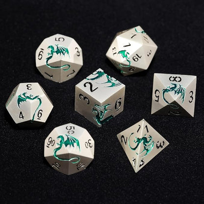 Metal DND Dice Set, Dungeons and Dragon TTRPG Role Playing Table Games - Image 3