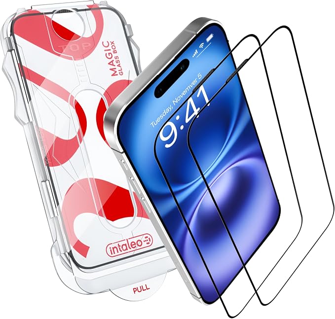 Screen Protector for iPhone 16 Plus – MagicBox Tempered Glass Screen Protectors by Intaleo