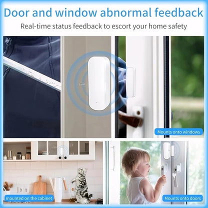 Smart WiFi Door/Window Sensor | Tuya Smart Alarm, Wireless Entry Detector - Image 5