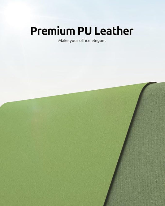 YSAGi Leather Desk Protector, Office Mat, Large Mouse Mat, Non-Slip PU Leather - Image 2