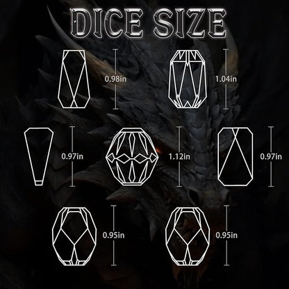 Metal DND Dice Set D and D, Dungeons and Dragons Dice of 7 RPG Dice Set Metal - Image 4