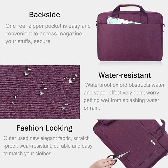 Voova Laptop Bag Case 15 15.6 16 Inch, Computer Sleeve Messenger Bag - Image 5