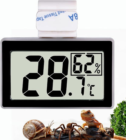 Digital Reptile Thermometer for Tank, Temperature and Humidity Monitor by JLENOVEG