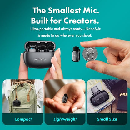 Movo NanoMic Dual USB-C Wireless Microphone - Image 7