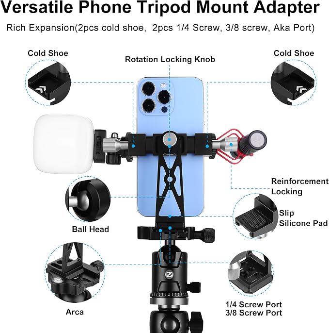 Peastrex Metal Phone Tripod Mount Extra Deep Clamp - Image 3