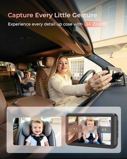 Wireless Baby Car Camera, Babyvue BV6 1080P HD Baby Car Monitor - Image 8