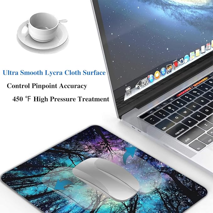 Black Night Sky Forest Mouse Pads - Image 5