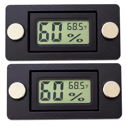 2 Pcs Magnetic Jumping Spider Enclosure Thermometer and Humidity Gauge by Unknown