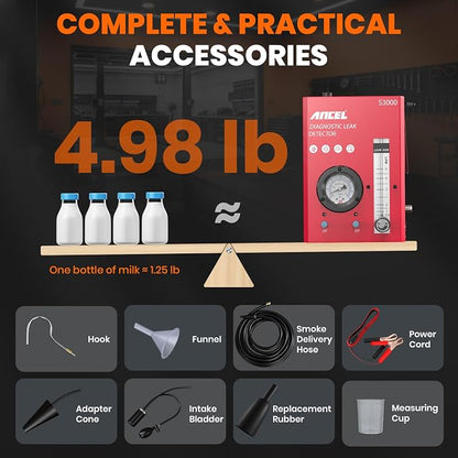 ANCEL S3000-US Smoke Machine Automotive Leak Detector - Image 9