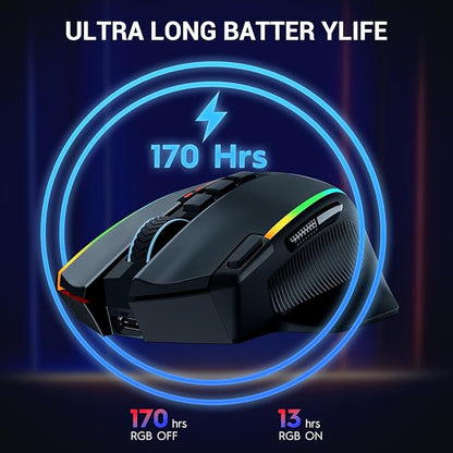 Redragon Wireless Gaming Mouse, Ergonomic Mouse 16000 DPI - Image 7