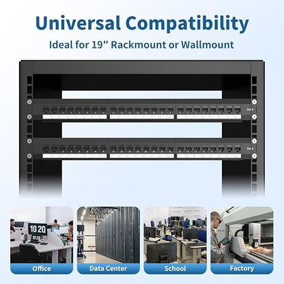 24 Port Patch Panel, Keystone Patch Panel 24 Port Loaded - Image 7