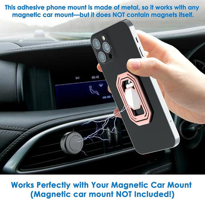 Phone Ring Holder Finger Kickstand, 360° Rotation Metal Phone Grip - Image 5