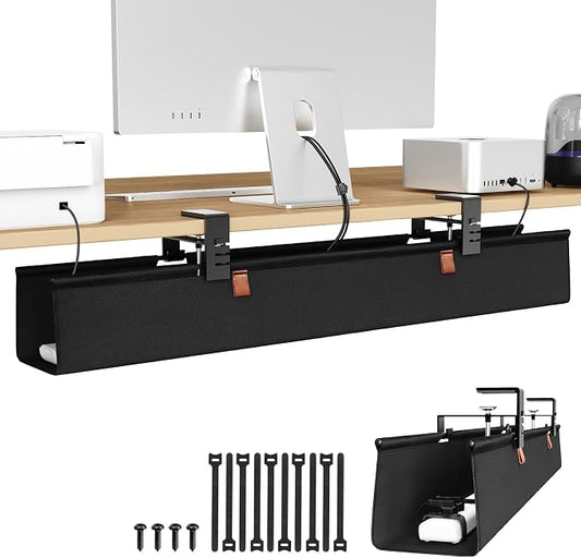 Zilink No Dril Under Desk Cable Management Tray 30" Standing Desk Cable by Zilink