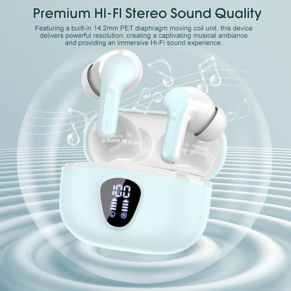 Wireless Earbuds, IP7 Waterproof in Ear Earphones, LED Display Ear buds - Image 5