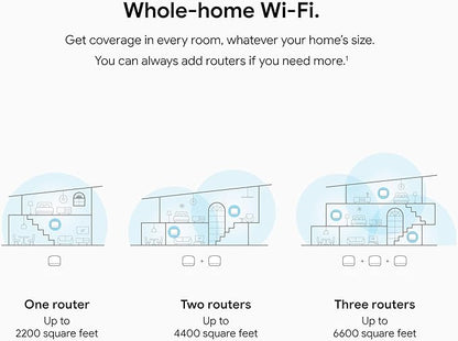 Google Nest Wifi Router AC2200 Mesh System 1-Pack Covers Up to 2200 Sq Ft - Image 3